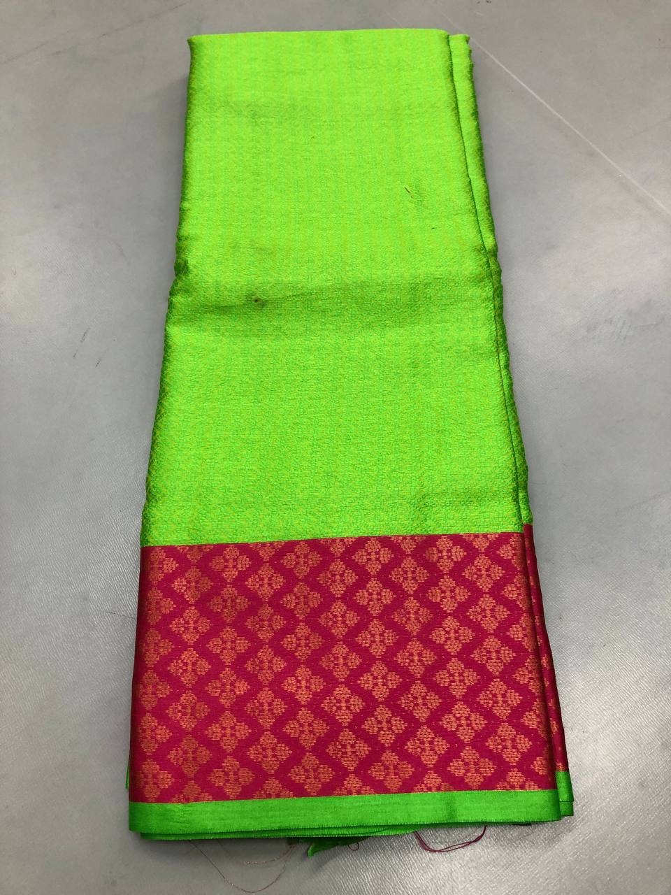 Soft Linen Printed, Furr & Foil Work Sarees with Blouse