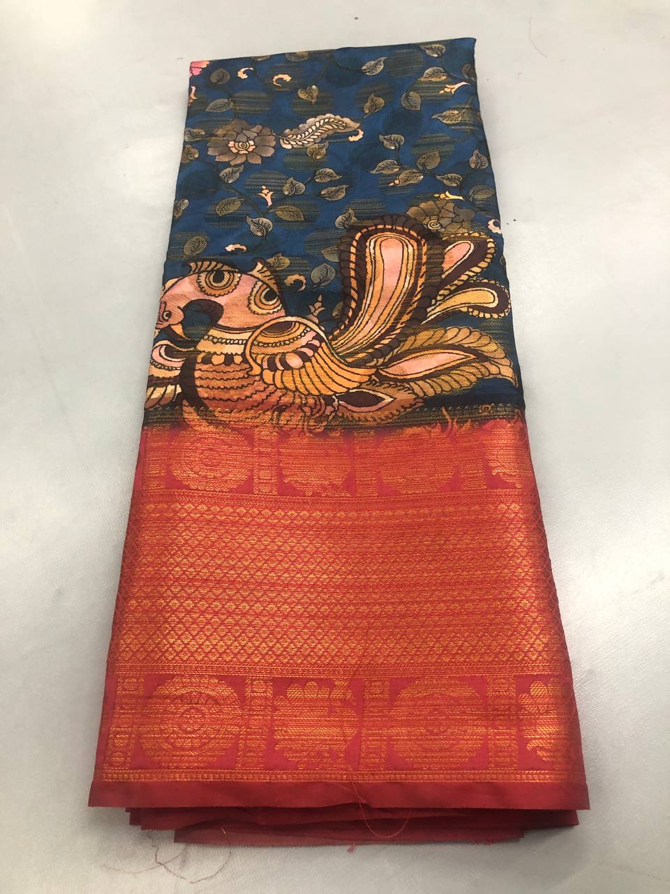 Tussar Silk Floral Digital Print Saree