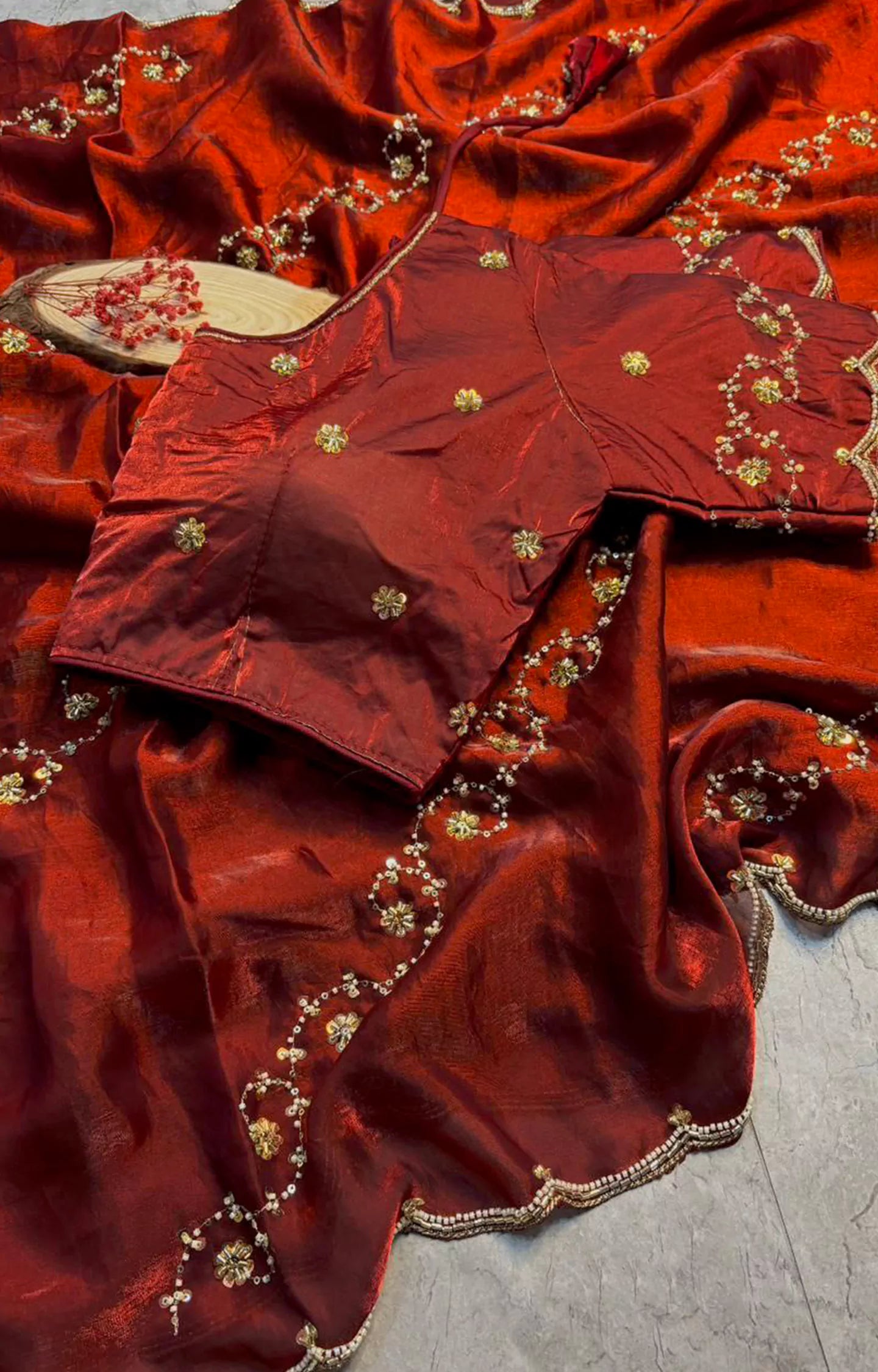 NAZERIN PURE SPACE SILK SAREE