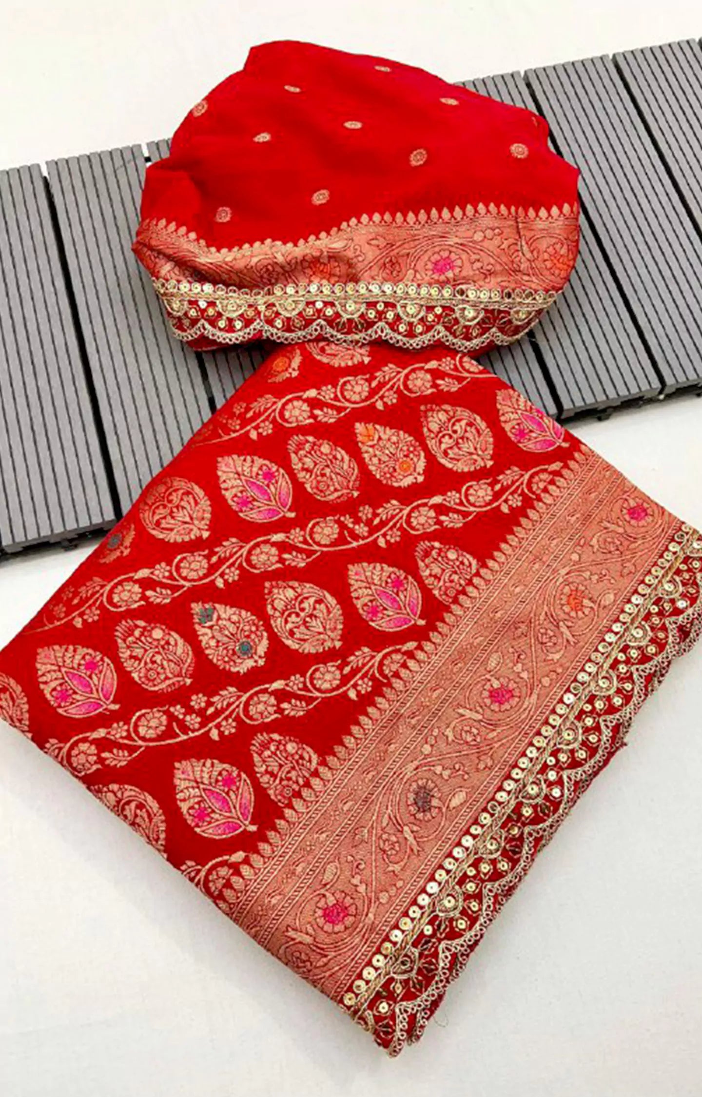 SOLUTION KHADI GEORGETTE SAREE
