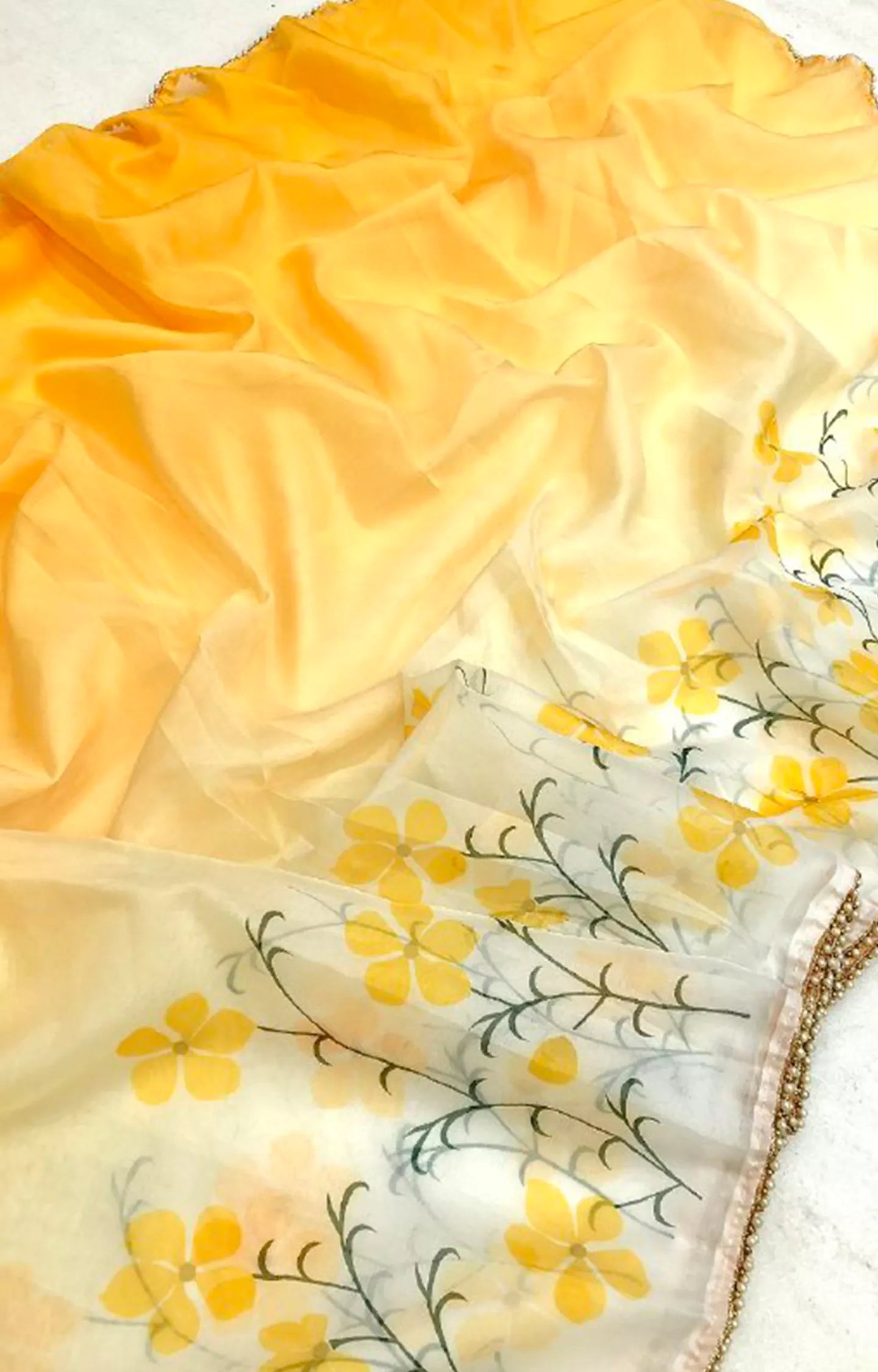 LILYANA TEBBY ORGANZA PRINTED SAREE