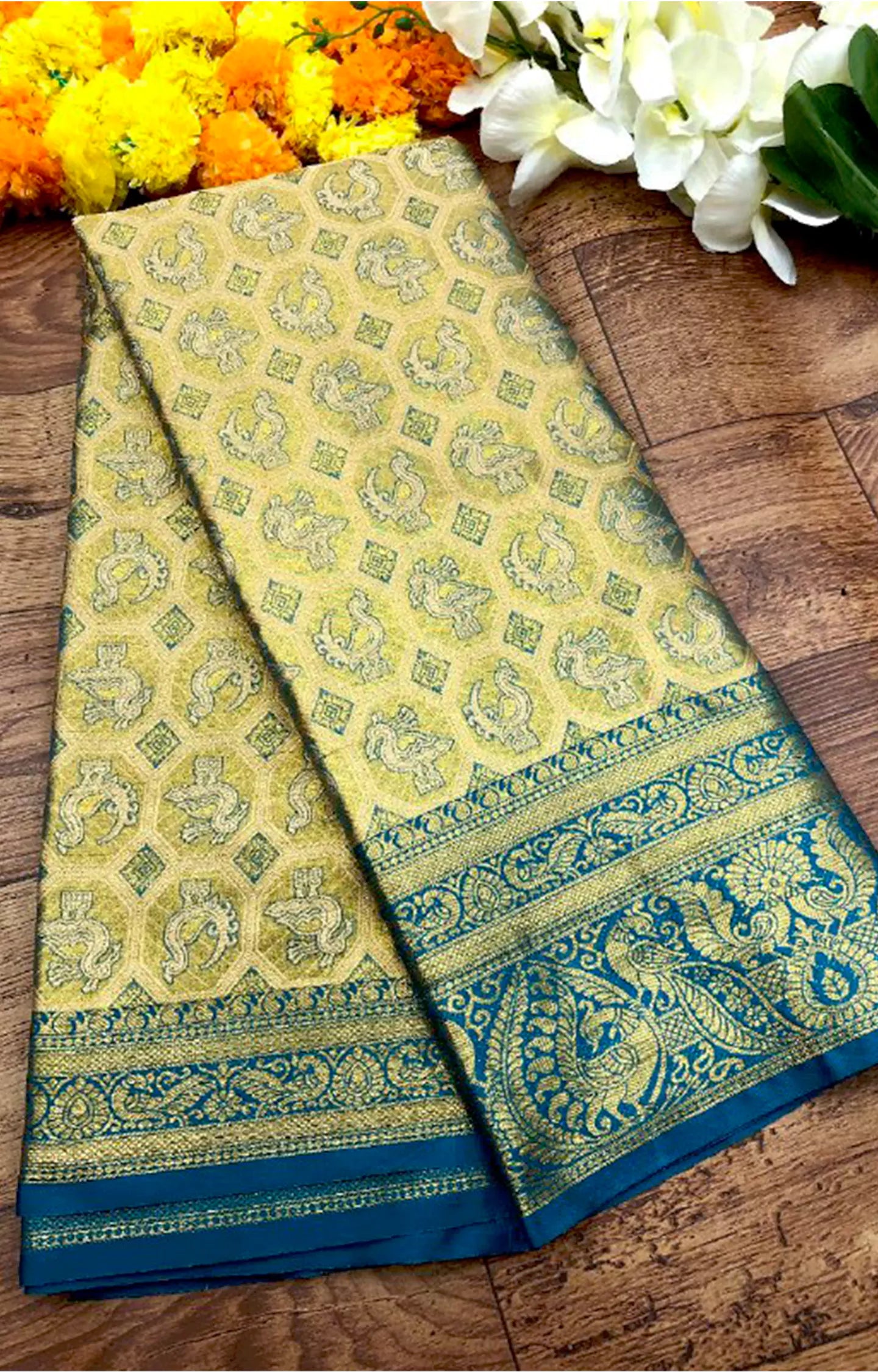ZODE 3 KANJIVIRAM PATTU SILK PURE GOLD ZARI WEAVING SAREE.
