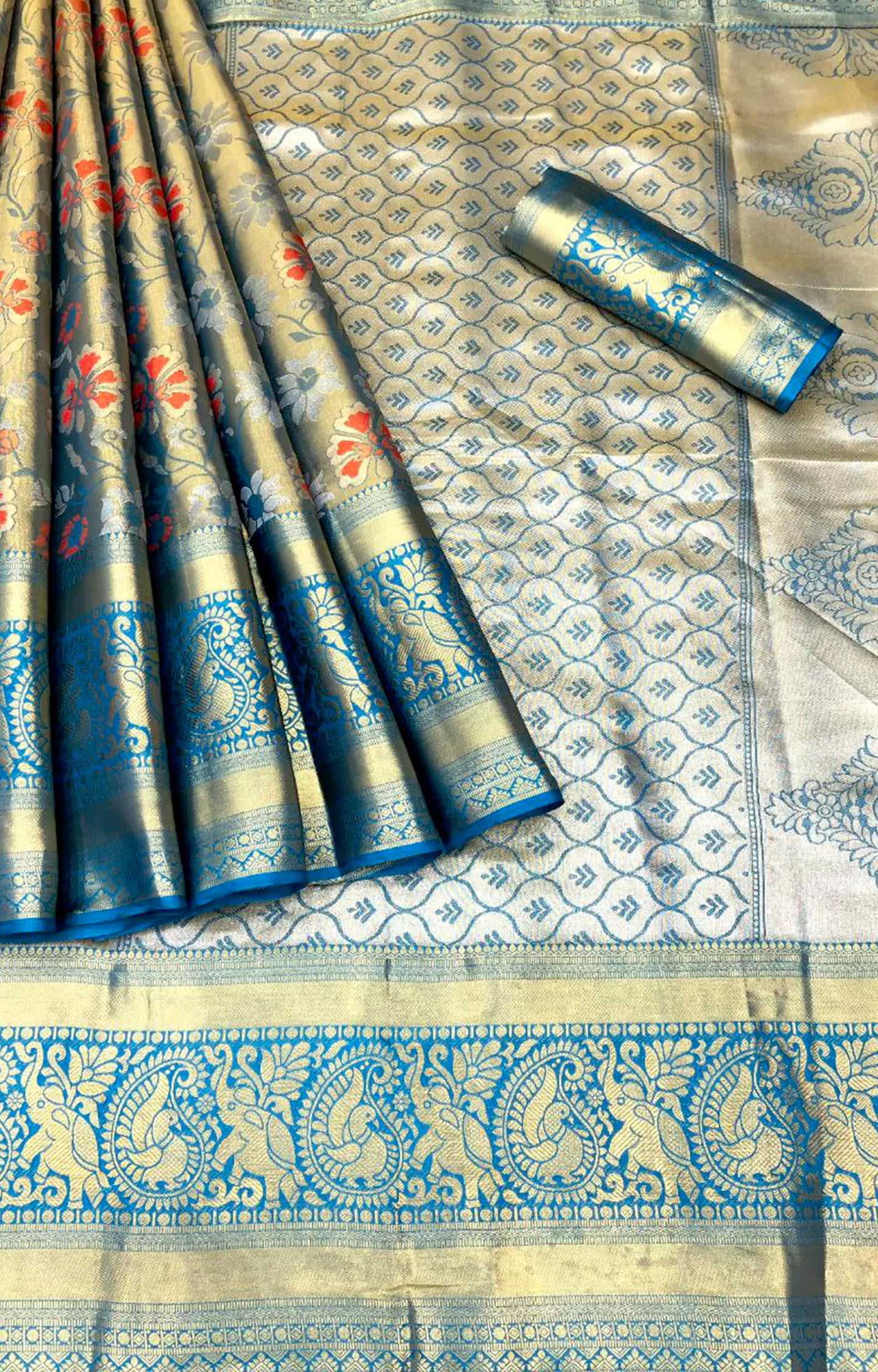 ROYCE 2 KANJIVIRAM PATTU SILK PURE ZARI WEAVING